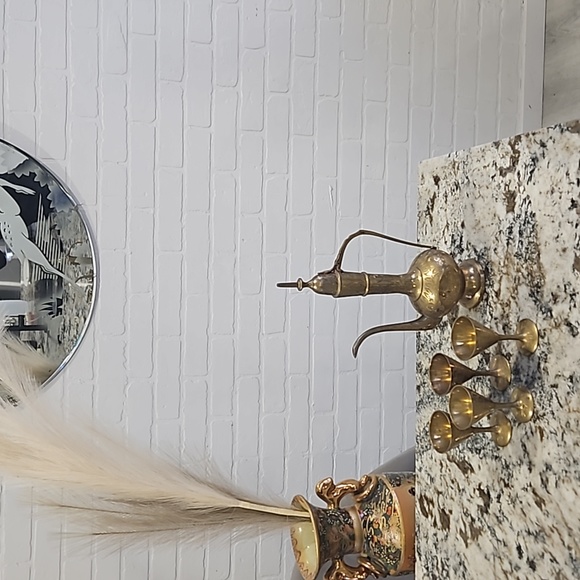 Vintage brass tea set - Picture 1 of 9